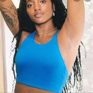 Girlfriend Collective Blue Sports Bra
